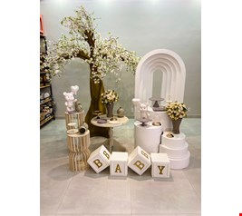 Decoração Infantil - Chá Revelação Branco 