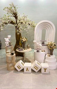 Decoração Infantil - Chá Revelação Branco 