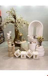 Decoração Infantil - Chá Revelação Branco 