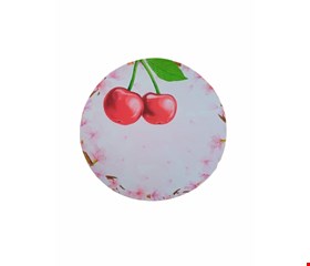 Painel Redondo Tecido Sublimado - Cereja Fundo Flores  1,50mD
