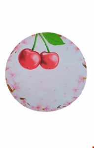 Painel Redondo Tecido Sublimado - Cereja Fundo Flores  1,50mD