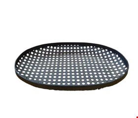 Bandeja Ferro Marrom Furinhos P 31cmL 20cmP