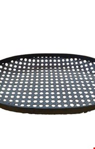Bandeja Ferro Marrom Furinhos P 31cmL 20cmP