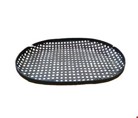 Bandeja Ferro Marrom Furinhos M 34cmL 23cmP