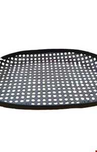 Bandeja Ferro Marrom Furinhos M 34cmL 23cmP