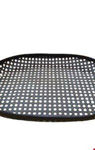 Bandeja Ferro Marrom Furinhos G 38cmL 26cmP
