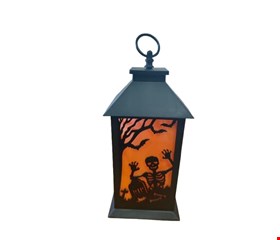 Temático Halloween - Luminária Preta com Laranja 28,5cmA