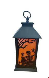 Temático Halloween - Luminária Preta com Laranja 28,5cmA