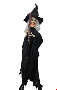 Temático Halloween - Bruxa Com Vassoura Sonora 1,67cmA