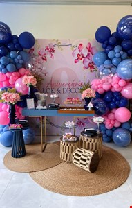 Decoração Adulto - Azul, Prata e Rosa Pink II