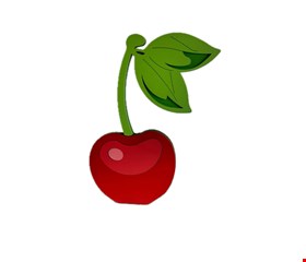 Temático Cerejinha - Placa Cereja Vermelha P