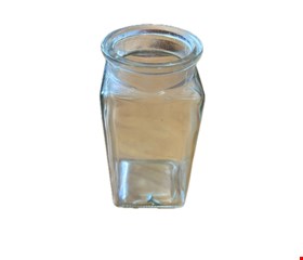 Vaso Vidro Quadrado boca Redonda M