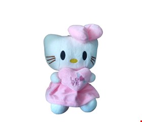  Hello Kitty segurando coração - Pelúcia 20cm