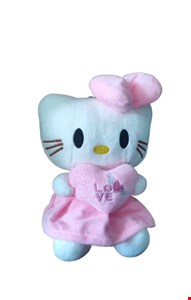  Hello Kitty segurando coração - Pelúcia 20cm