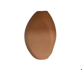 Vaso Orgânico Texturado Bege / Terracota 24cmA