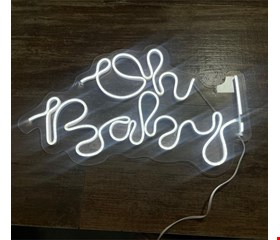 Led Oh Baby Luz Branca - 26cmA 50cmL  