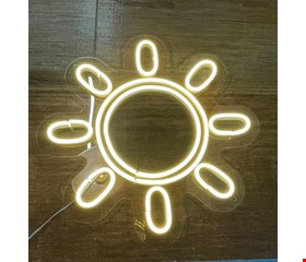Painel de Led Sol amarelo - Luz Quente Amarela 47cmD 