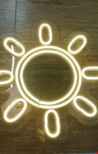 Painel de Led Sol amarelo - Luz Quente Amarela 47cmD 