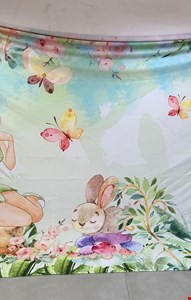 Painel Tecido Sublimado Retangular Jardim da Tinker Bell cmA cmC