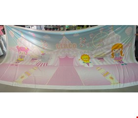 Painel Tecido Sublimado Retangular Circo Rosa cmA cmC