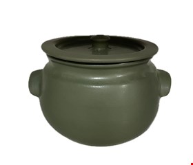 Caçarola Sem Tampa Barro Marrom e Verde 3L 14cmA 18cmD 