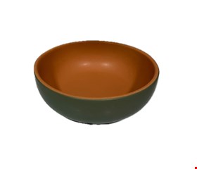 Tigela Bowl Barro Marrom e Verde 500mL