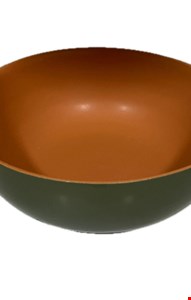 Tigela Bowl Barro Marrom e Verde 900mL