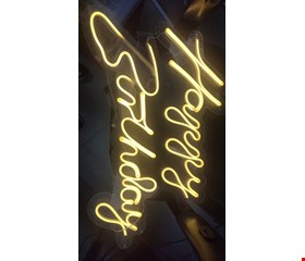 Painel de Led Happy Birthday - Luz Amarela G