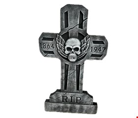 Temático Halloween - Lápide RIP Caveira 91cmA 