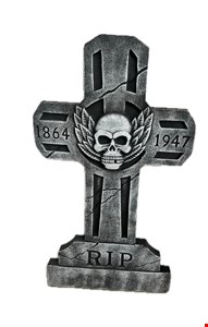 Temático Halloween - Lápide RIP Caveira 91cmA