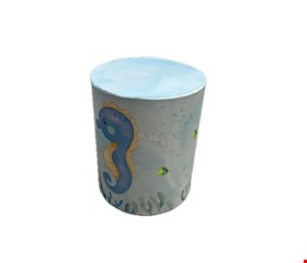 Capa de Cilindro - Tecido Sublimado Fundo do Mar Azul Cavalo Marinho P 40x45