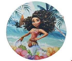 Painel Redondo Tecido Sublimado - Moana Adulta 1,50mD