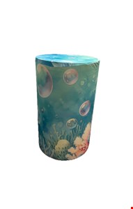 Capa Cilindro - Fundo do Mar Azul Bolhas e Algas Sereia G 80cmAx50cmD 