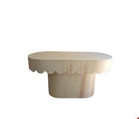 Mesa Oval Babado Compensado 1,62cmC 82cmA 71cmL