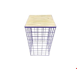 Mesa Cubo Telada Ferro Azul G 40cmD 71cmA