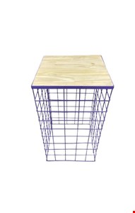 Mesa Cubo Telada Ferro Azul G 40cmD 71cmA