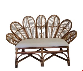 Sofá Cadeira Vime Flor Dois Lugares com Assento - NOVO 