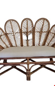 Sofá Cadeira Vime Flor Dois Lugares com Assento - NOVO 