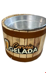 Temático Boteco - Balde Cerveja Gelada 29cmD 24cmA 