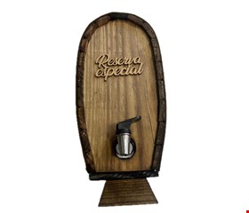 Temático Boteco - Pingometro Oval Reserva Especial Madeira Rústico 35cmA 