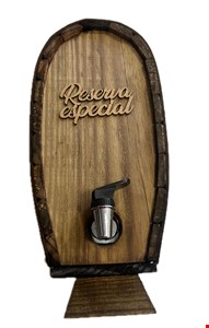 Temático Boteco - Pingometro Oval Reserva Especial Madeira Rústico 35cmA 
