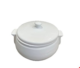 Caçarola C/ Tampa Branca G - 25cmD 14cmL 