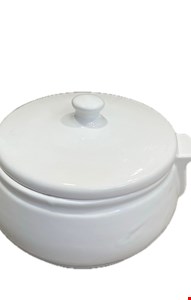 Caçarola C/ Tampa Branca G - 25cmD 14cmL 