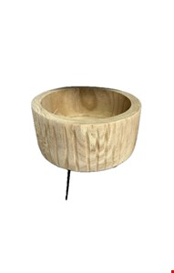 Suporte Cachepot Madeira Clara Pés Ferro 18cmD 22cmA