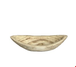 Bandeja Canoa Madeira Clara 44cmC 17cmL