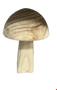 Temático Jardim - Cogumelo Madeira Rústico 26cmA Temático Jardim - Cogumelo Madeira Rústico 26cmA