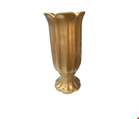 Vaso Taça Flor Pétala Dourado GG 