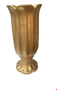 Vaso Taça Flor Pétala Dourado GG 