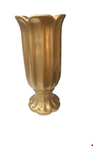 Vaso Taça Flor Pétala Dourado GG 