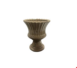 Cachepot Canelado Silver capuccino
